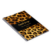 Luipaard patroon bruin zwart notitieboek (Rechterzijde)