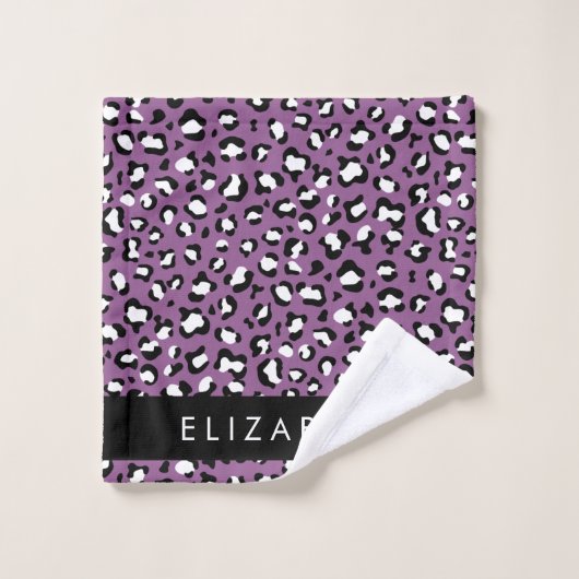 Luipaard Patroon, Vlekken, Paarse Luipaard, Jouw n Bad Handdoek (Wasdoekje)