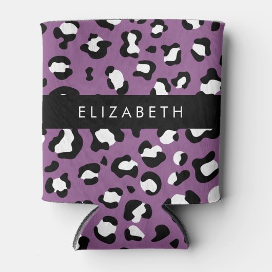 Luipaard Patroon, Vlekken, Paarse Luipaard, Jouw n Blikjeskoeler (Voorkant)