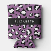 Luipaard Patroon, Vlekken, Paarse Luipaard, Jouw n Blikjeskoeler (Achterkant)