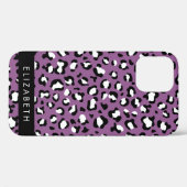 Luipaard Patroon, Vlekken, Paarse Luipaard, Jouw n Case-Mate iPhone Case (Achterkant (horizontaal))
