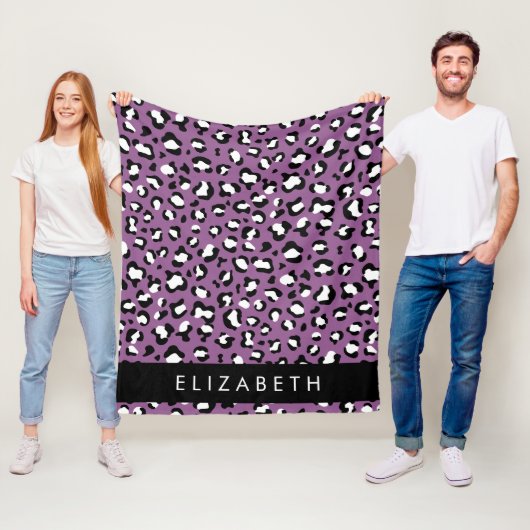 Luipaard Patroon, Vlekken, Paarse Luipaard, Jouw n Fleece Deken (In situ)