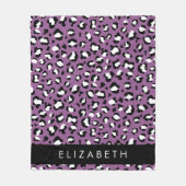 Luipaard Patroon, Vlekken, Paarse Luipaard, Jouw n Fleece Deken (Voorkant)