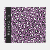 Luipaard Patroon, Vlekken, Paarse Luipaard, Jouw n Fleece Deken (Voorkant (Horizontaal))