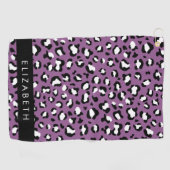 Luipaard Patroon, Vlekken, Paarse Luipaard, Jouw n Golfhanddoek (Horizontaal)