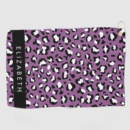Luipaard Patroon, Vlekken, Paarse Luipaard, Jouw n Golfhanddoek (Horizontaal)
