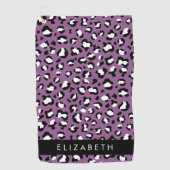 Luipaard Patroon, Vlekken, Paarse Luipaard, Jouw n Golfhanddoek (Voorkant)