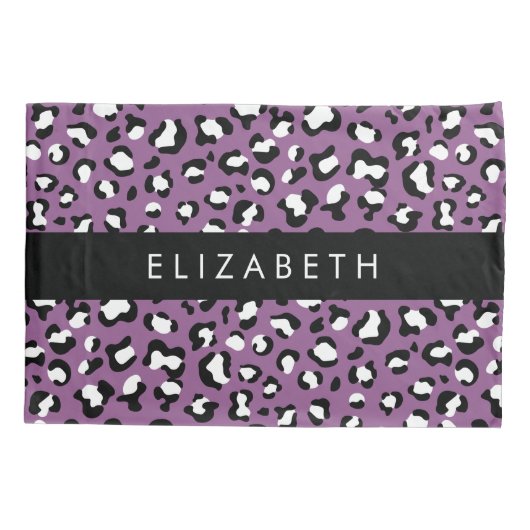 Luipaard Patroon, Vlekken, Paarse Luipaard, Jouw n Kussensloop (Achterkant)