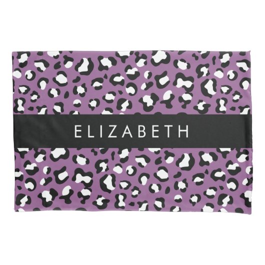 Luipaard Patroon, Vlekken, Paarse Luipaard, Jouw n Kussensloop (Voorkant)