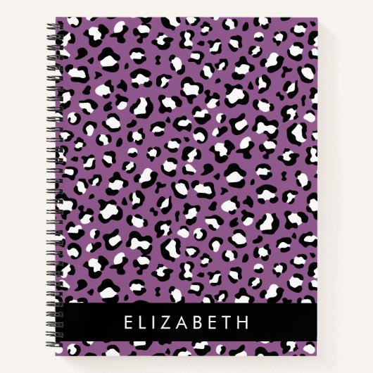 Luipaard Patroon, Vlekken, Paarse Luipaard, Jouw n Notitieboek (Voorkant)