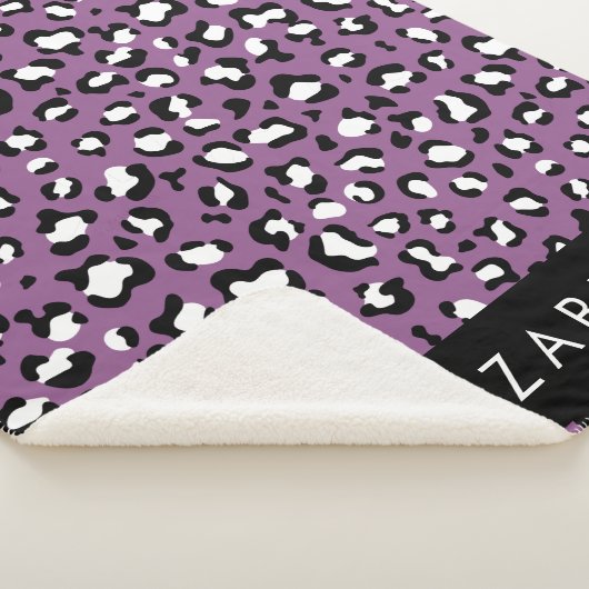 Luipaard Patroon, Vlekken, Paarse Luipaard, Jouw n Sherpa Deken (3/4)