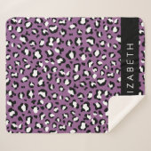 Luipaard Patroon, Vlekken, Paarse Luipaard, Jouw n Sherpa Deken (Voorkant (horizontaal))