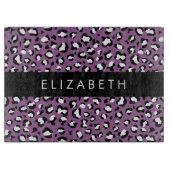 Luipaard Patroon, Vlekken, Paarse Luipaard, Jouw n Snijplank (Voorkant)