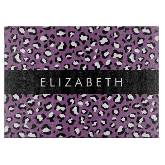 Luipaard Patroon, Vlekken, Paarse Luipaard, Jouw n Snijplank (Voorkant)