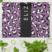 Luipaard Patroon, Vlekken, Paarse Luipaard, Jouw n Theedoek (Gevouwen)