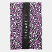 Luipaard Patroon, Vlekken, Paarse Luipaard, Jouw n Theedoek (Verticaal)