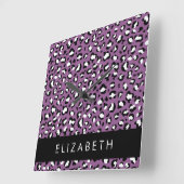 Luipaard Patroon, Vlekken, Paarse Luipaard, Jouw n Vierkante Klok (Hoek)