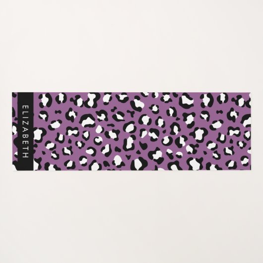 Luipaard Patroon, Vlekken, Paarse Luipaard, Jouw n Yogamat (Achterkant (horizontaal))
