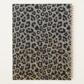 Luipaard patroon zwart Goud Glitter 2024 Planner (Achterkant)