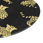 Luipaard Patroon: Zwarte achtergrond Cheetah Snijplank (Hoek)