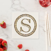 Luipaard patroonletter "S" Servet (Insitu)