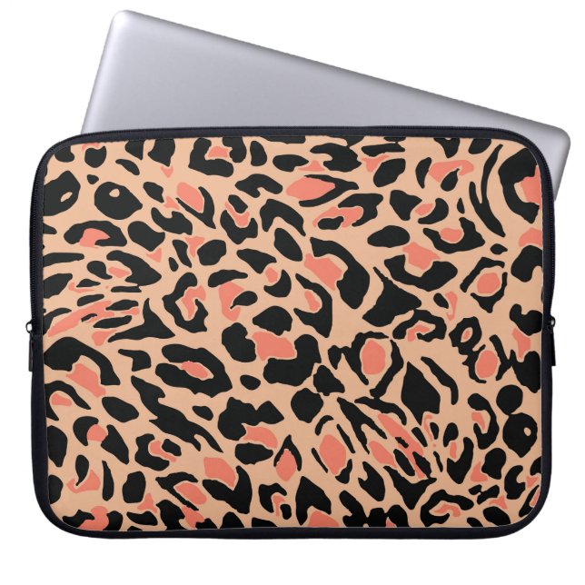  luipaard patroonontwerp laptop sleeve (Voorkant)
