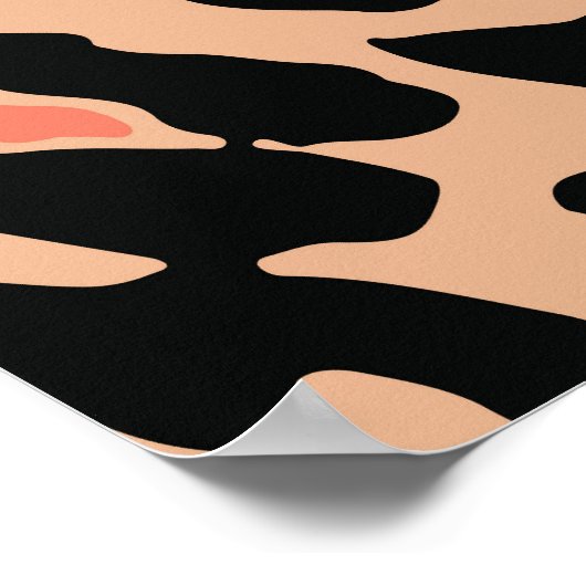  luipaard patroonontwerp poster (Hoek)