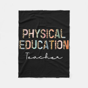 Luipaard Pe Leraar Ck naar school Lichamelijke Opv Fleece Deken