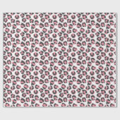 Luipaard Pelt: zwart roze textuur Cadeaupapier (Vlak)