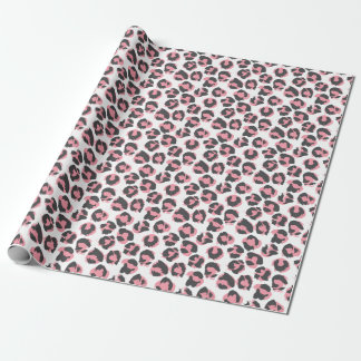 Luipaard Pelt: zwart roze textuur Cadeaupapier