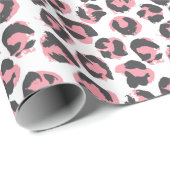 Luipaard Pelt: zwart roze textuur Cadeaupapier (Rol Hoek)