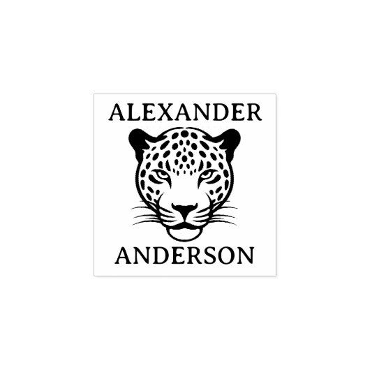 Luipaard Personaliseren Rubberstempel (Afrduk)