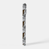 Luipaard & Pioenpatroon iPhone 15 Case (Rechterkant)