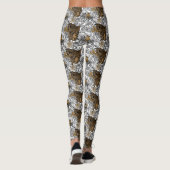 Luipaard & Pioenrozen Patroon Leggings (Achterkant)