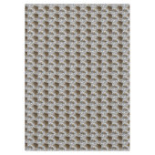Luipaard & Pioenrozen Patroon Tafelkleed (Voorkant)