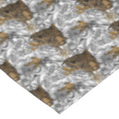 Luipaard & Pioenrozen Patroon Tafelkleed (Gekanteld)