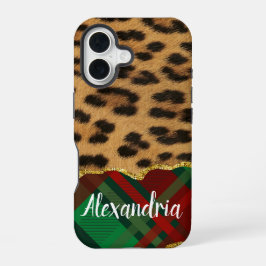 Luipaard Plaid iPhone 16 Hoesje