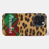 Luipaard Plaid iPhone Hoesje (Achterkant horizontaal)