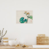 Luipaard plant van Kono Bairei (1844-1895) Poster (Keuken)