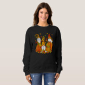 Luipaard Pompoenprint Geruite Kabouters Herfst Aut Trui (Voorkant volledig)