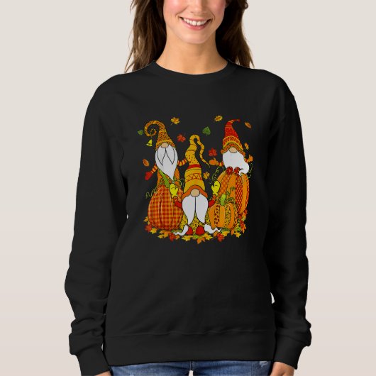 Luipaard Pompoenprint Geruite Kabouters Herfst Aut Trui (Voorkant)