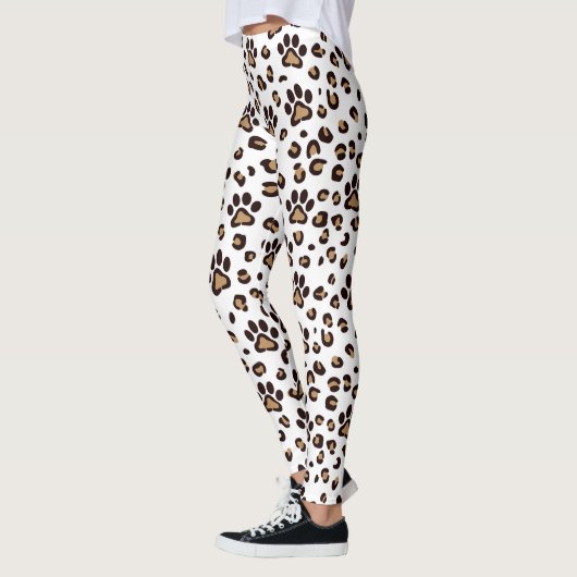 Luipaard Pootafdruk Patroon Dier Leggings (Links)