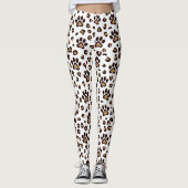 Luipaard Pootafdruk Patroon Dier Leggings (Voorkant)