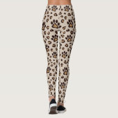 Luipaard Pootafdruk Patroon Dier Leggings (Achterkant)