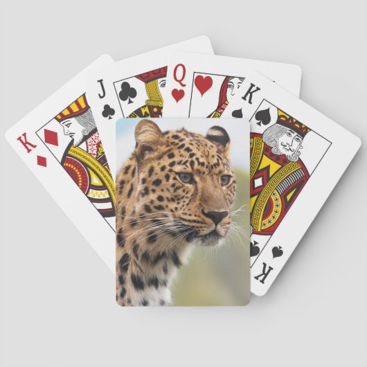 Luipaard Portret Pokerkaarten (Achterkant)