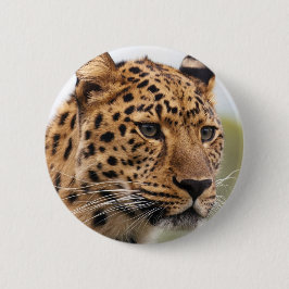Luipaard Portret Ronde Button 5,7 Cm