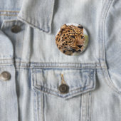Luipaard Portret Ronde Button 5,7 Cm (In situ)