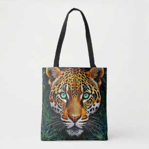 Luipaard portret tote bag