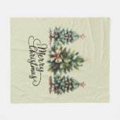 Luipaard Prettig Kerstboom Coquette Strik Kerstmis Fleece Deken (Voorkant (Horizontaal))