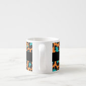 Luipaard Print Aqua Sinaasappel Zwarte Espresso Mo Kop (Achterkant)